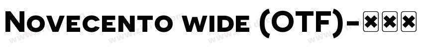 Novecento wide (OTF)字体转换